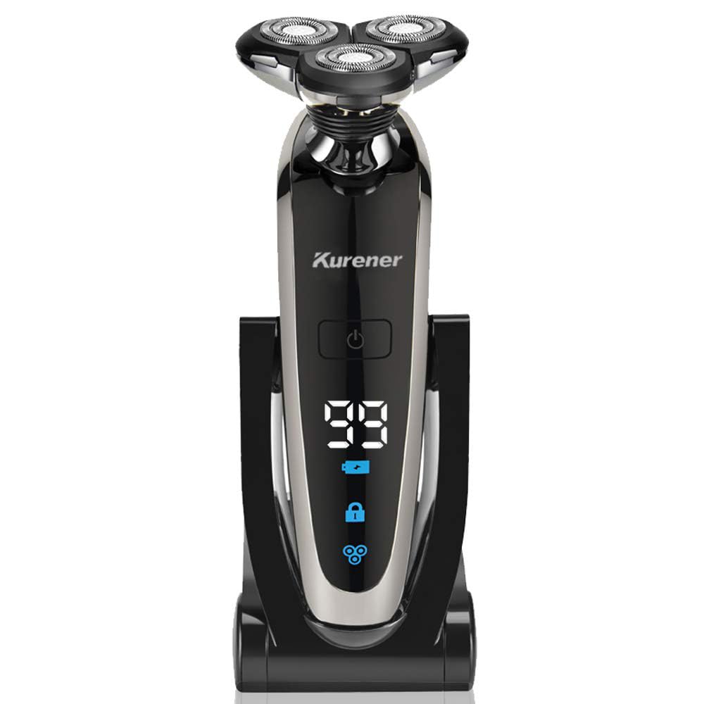 Kurener Afeitadora eléctrica para hombres, recargable, 100% imperme...