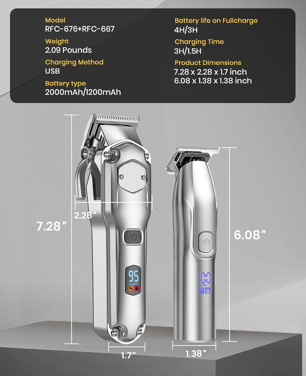 Set de cortapelos y recortadoras Romanda, cortapelos para hombres i...