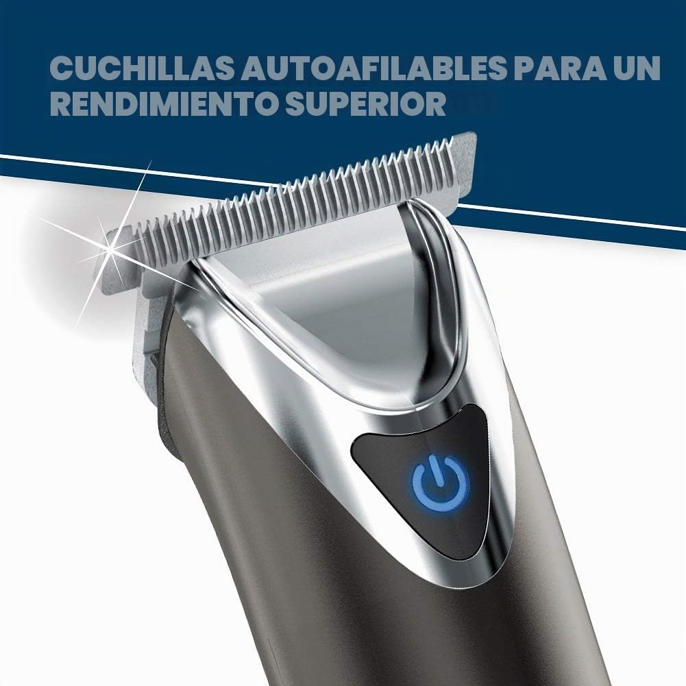 Wahl Recortadora de Barba de Acero Inoxidable con Iones de Litio 2....