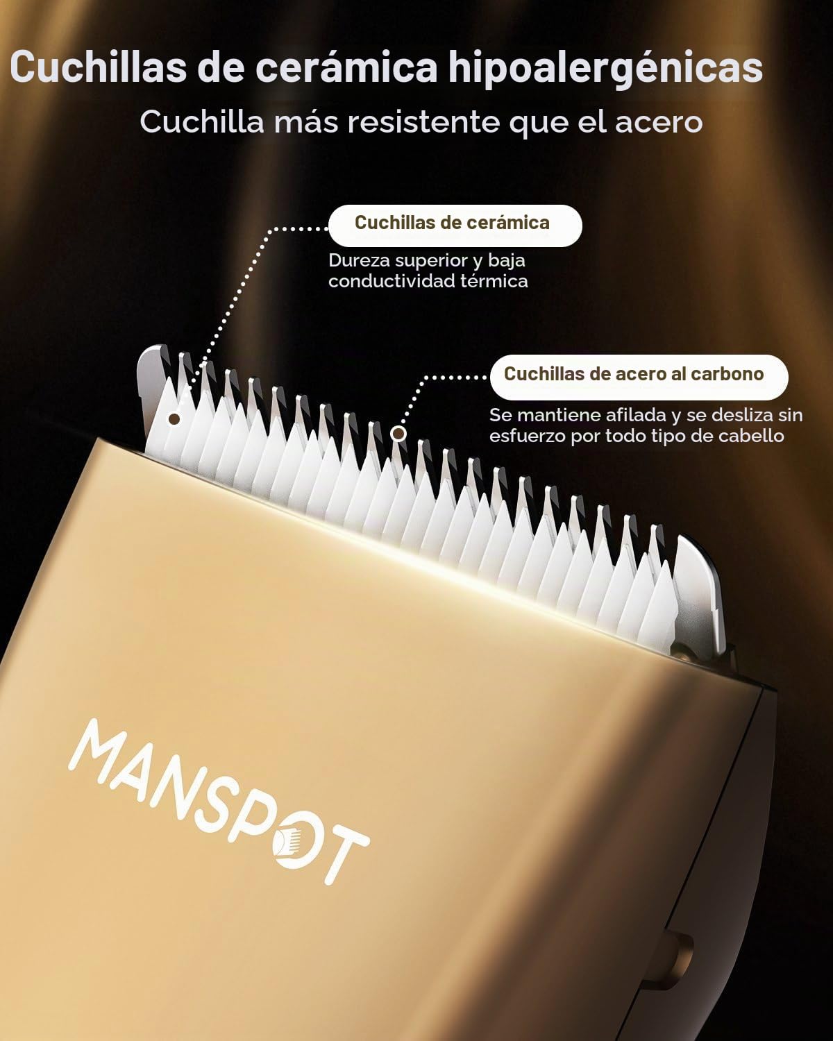 MANSPOT Manscape - Recortadora de vello corporal y de ingle para ho...