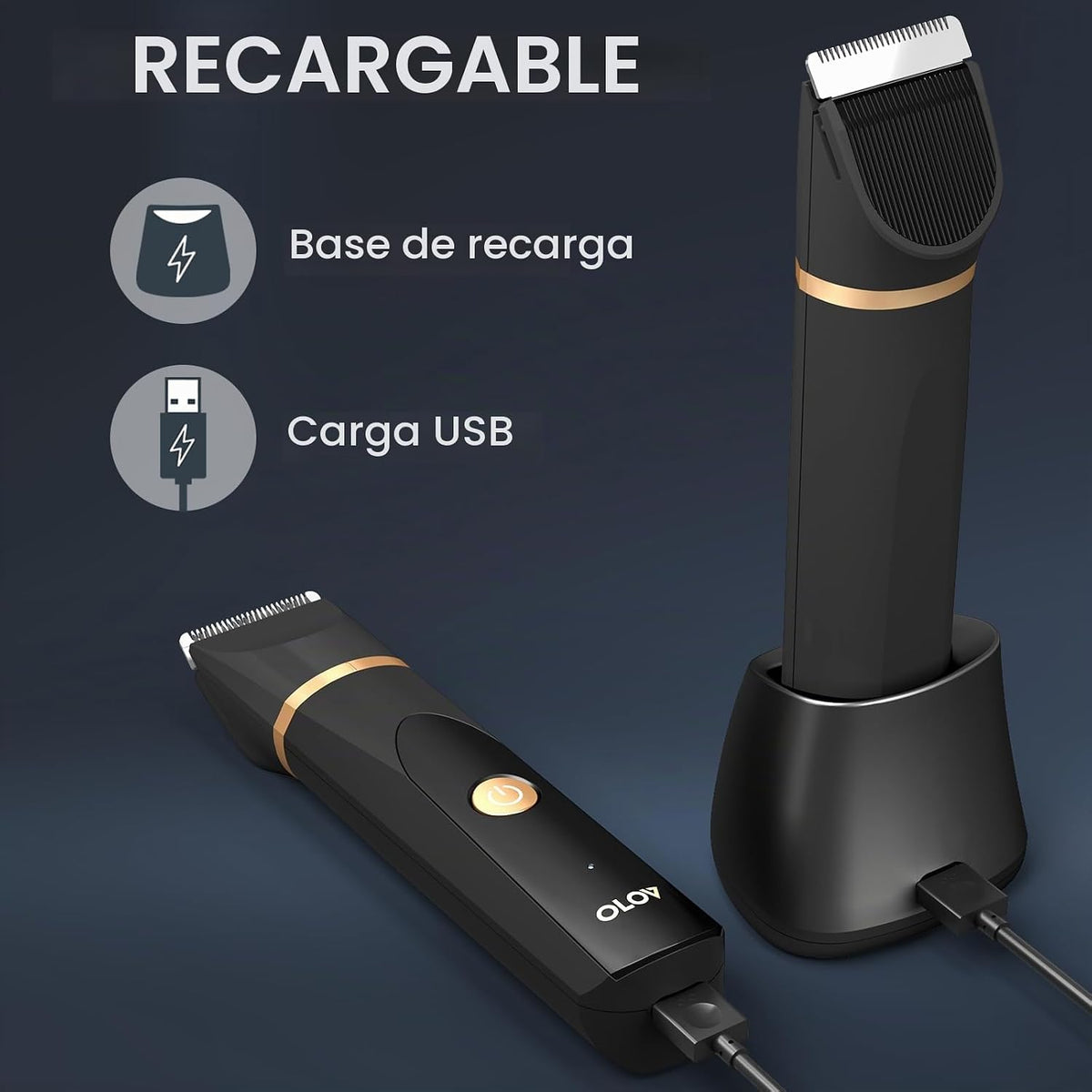 OLOV - Afeitadora eléctrica de pelo corporal - Recortador de ingle...
