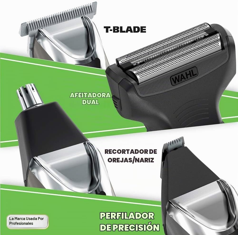 Wahl Recortadora de Barba de Acero Inoxidable con Iones de Litio 2....