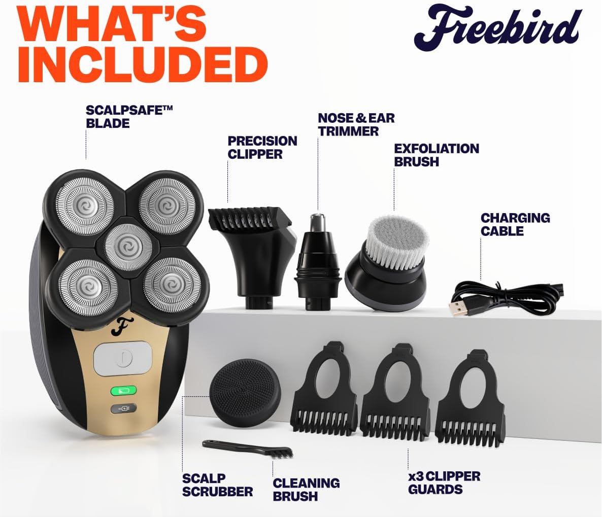 FREEDOM GROOMING The FlexSeries - Afeitadora de cabello eléctrica i...