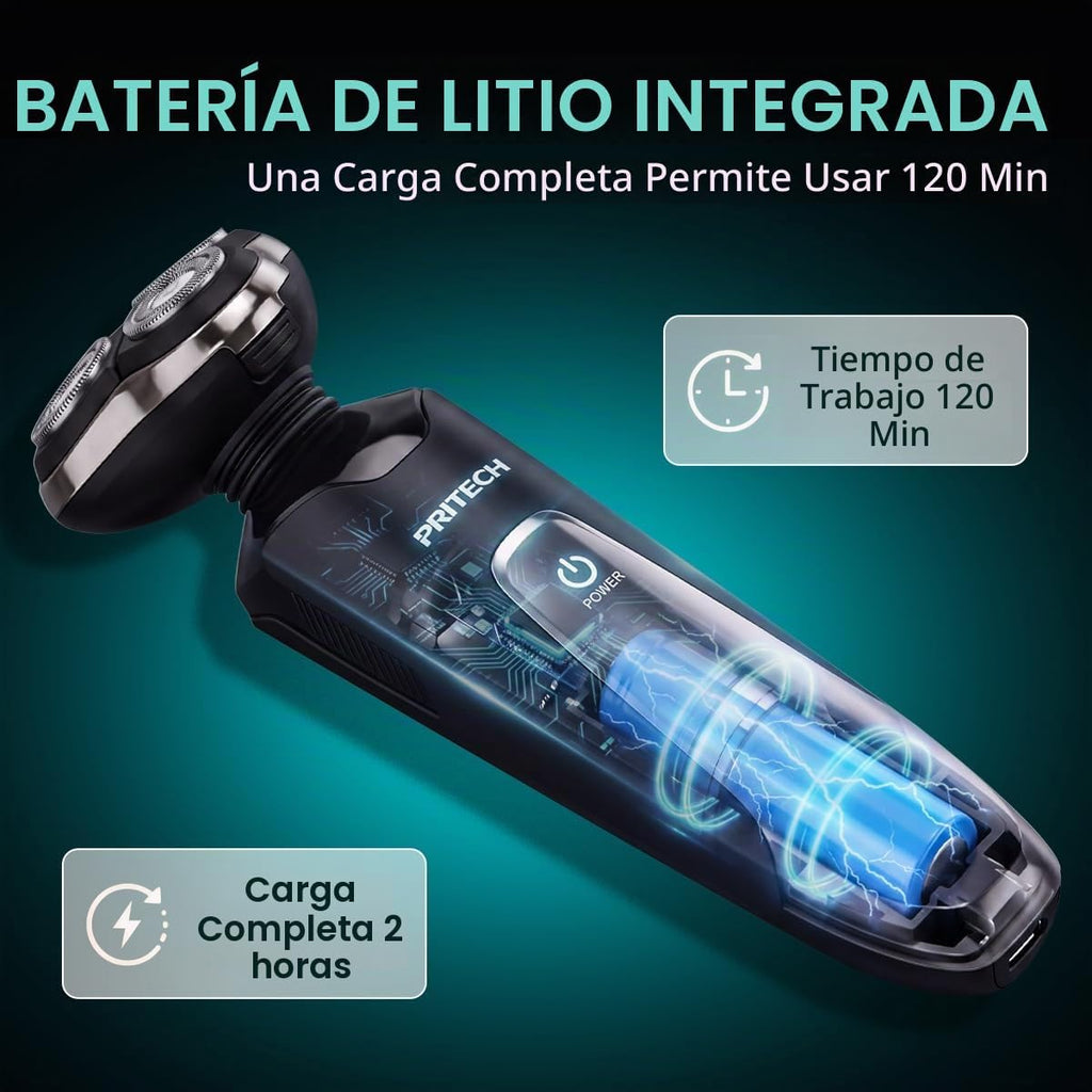 PRITECH Maquinilla de afeitar eléctrica para hombres Rotary Electri...