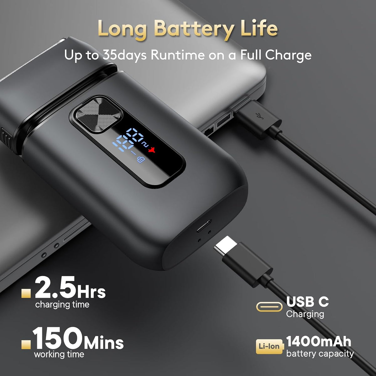 Brightup - Afeitadoras eléctricas de lámina para hombres - Maquinil...