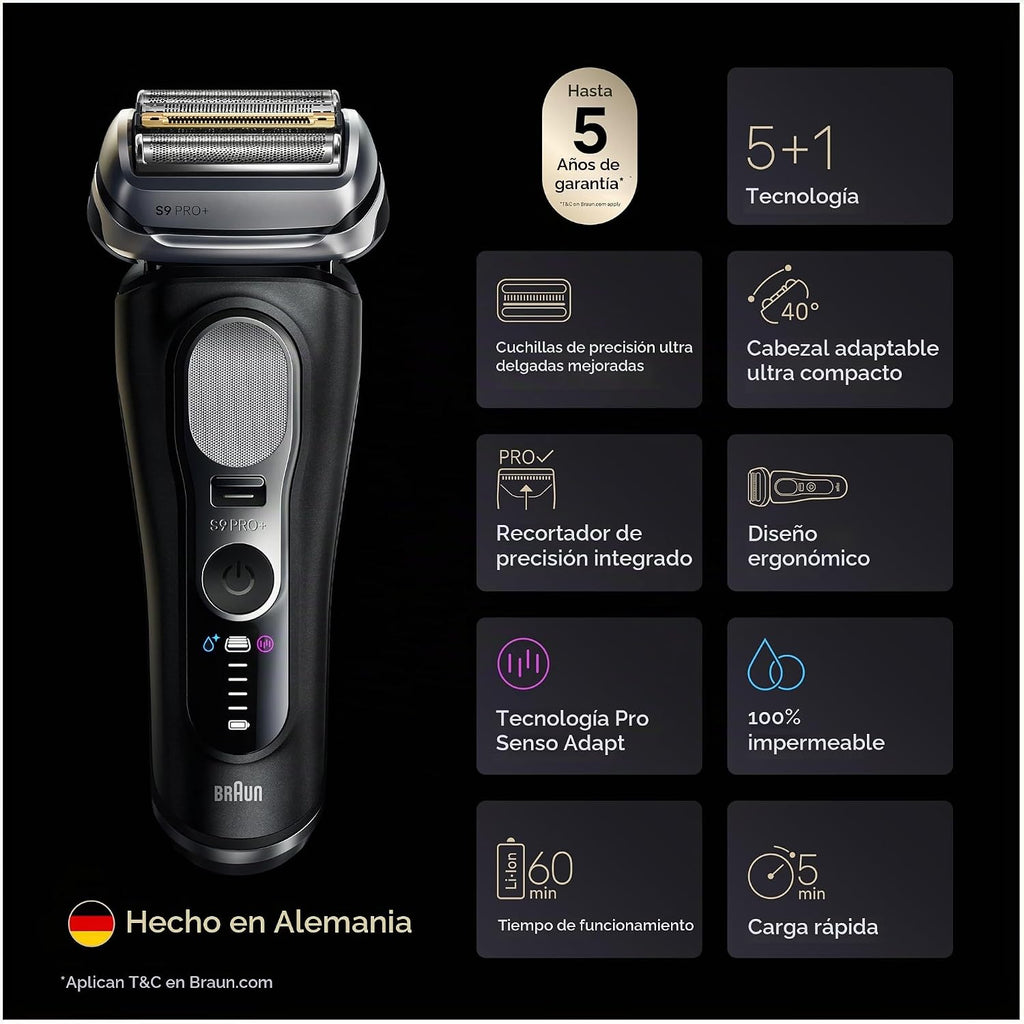 Braun Series 9 PRO+ - Afeitadora eléctrica para hombres, maquinilla...