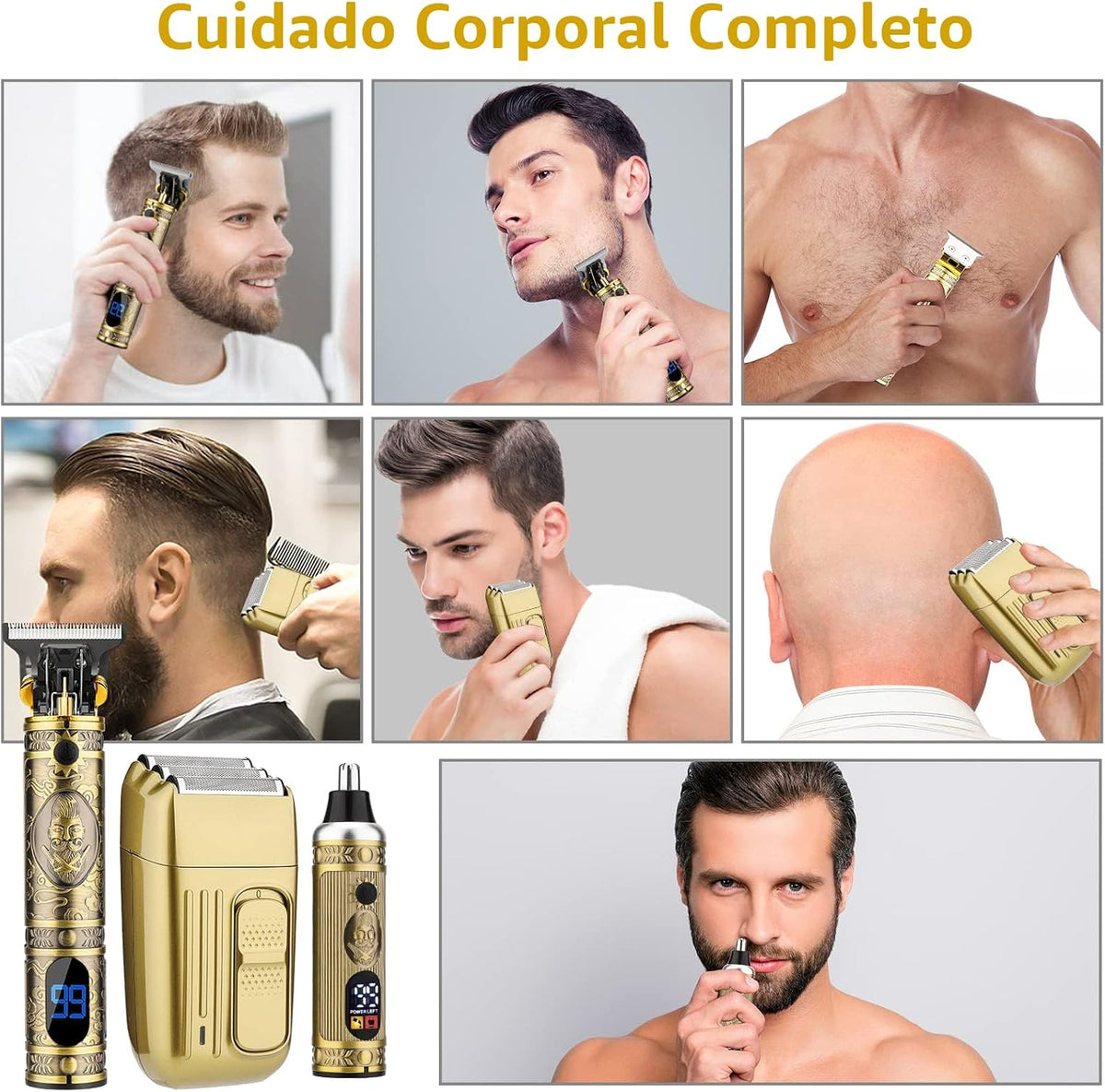 Saoilli Cortador de pelo profesional para hombres, juego de cortape...