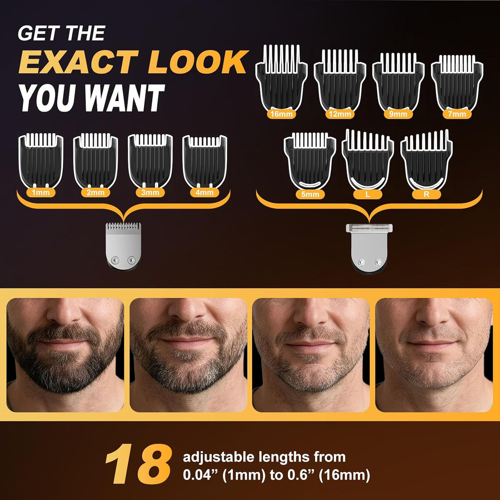 Recortadora de barba para hombres, maquinilla de afeitar eléctrica...