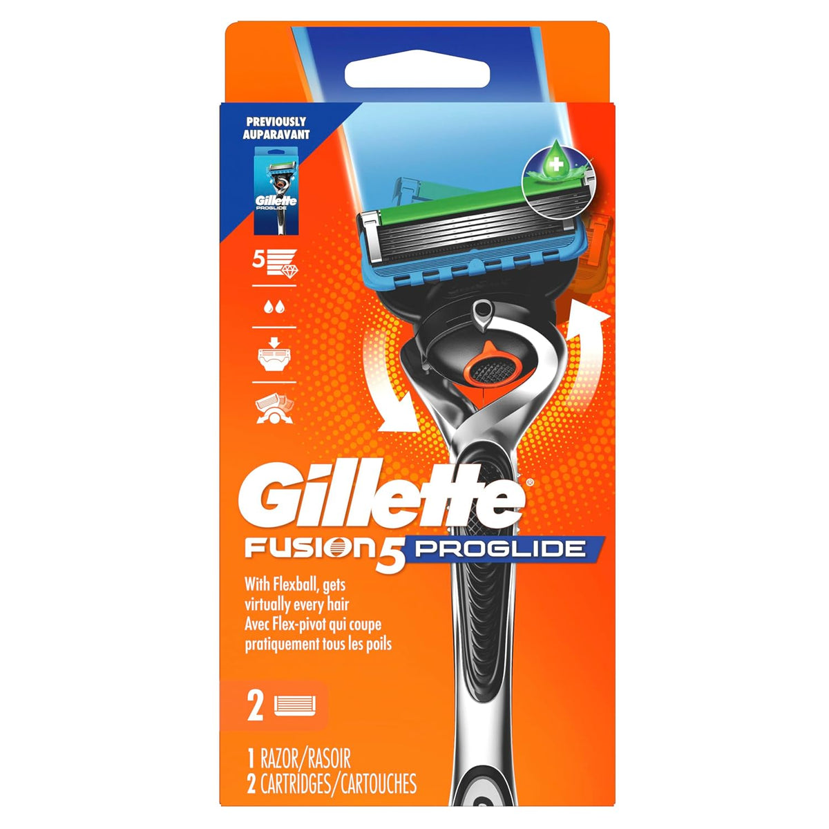 Gillette ProGlide - Maquinilla de afeitar para hombre, mango + 2 re...