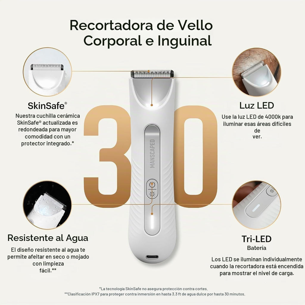 MANSCAPED® The Lawn Mower® 3.0 Plus - Recortadora de vello para ing...