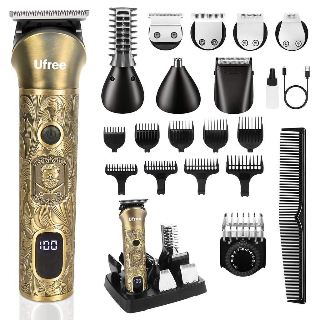 Ufree Recortadora de barba profesional para hombres, maquinilla de...
