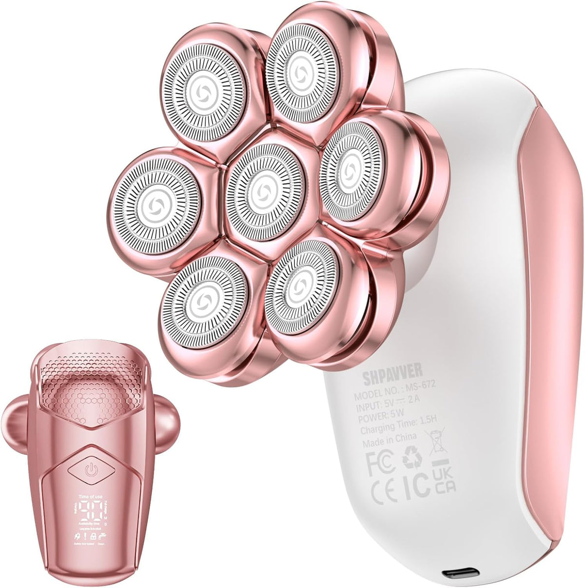 SHPAVVER Maquinillas de afeitar eléctricas para piernas de mujer: a...