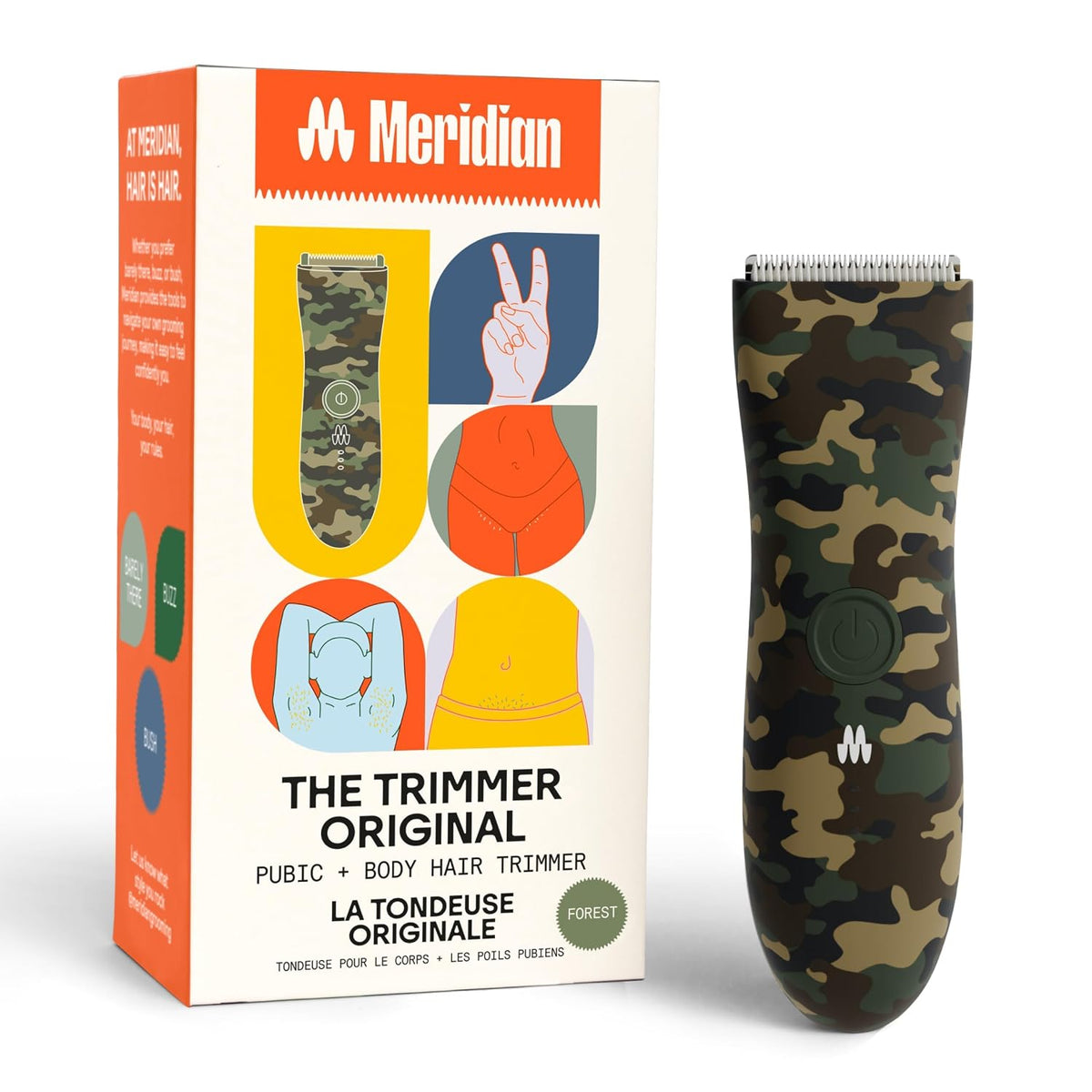 MERIDIAN The Trimmer Original - Recortadora de pelo corporal para h...