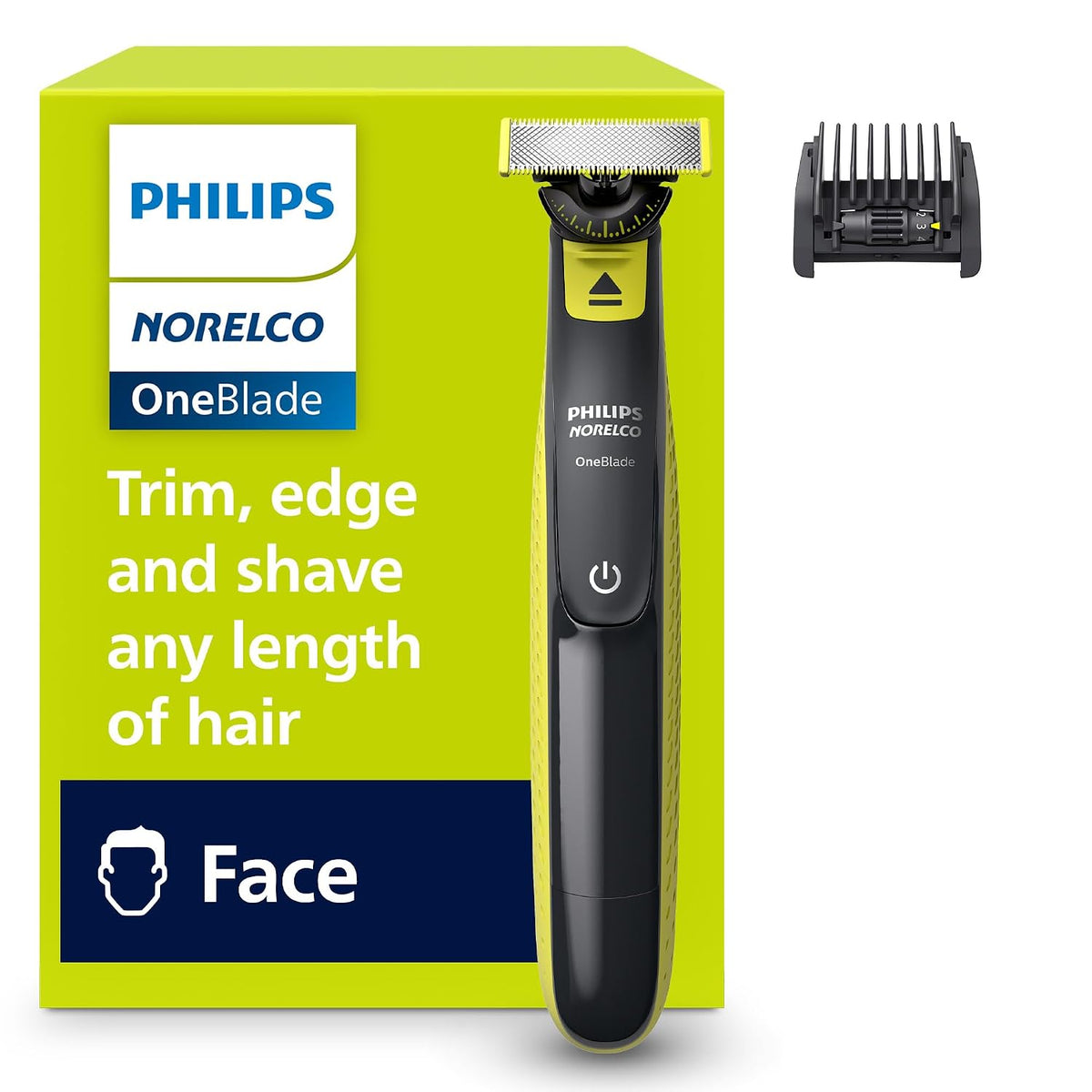 Norelco Philips OneBlade 360 Hybrid Face, recortadora de barba eléc...