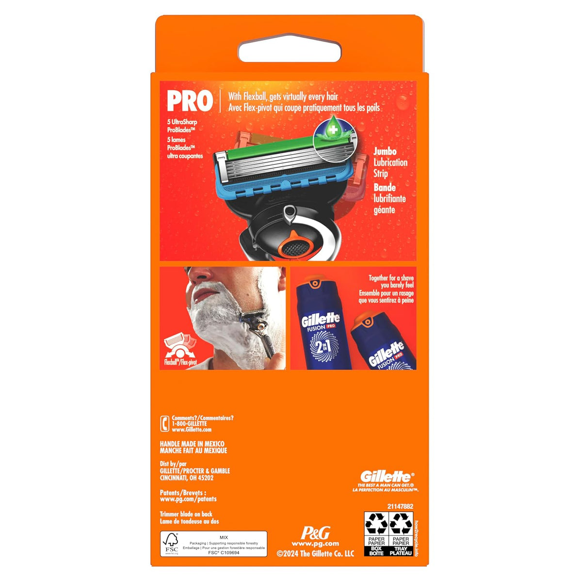 Gillette ProGlide - Maquinilla de afeitar para hombre, mango + 2 re...