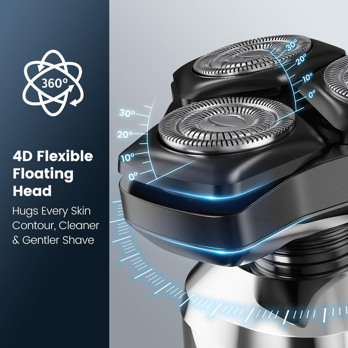 Maquinilla de afeitar eléctrica para hombres: afeitadora impermeabl...