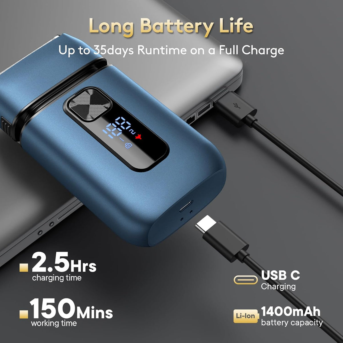 Brightup - Afeitadora eléctrica para hombre, afeitadora eléctrica c...