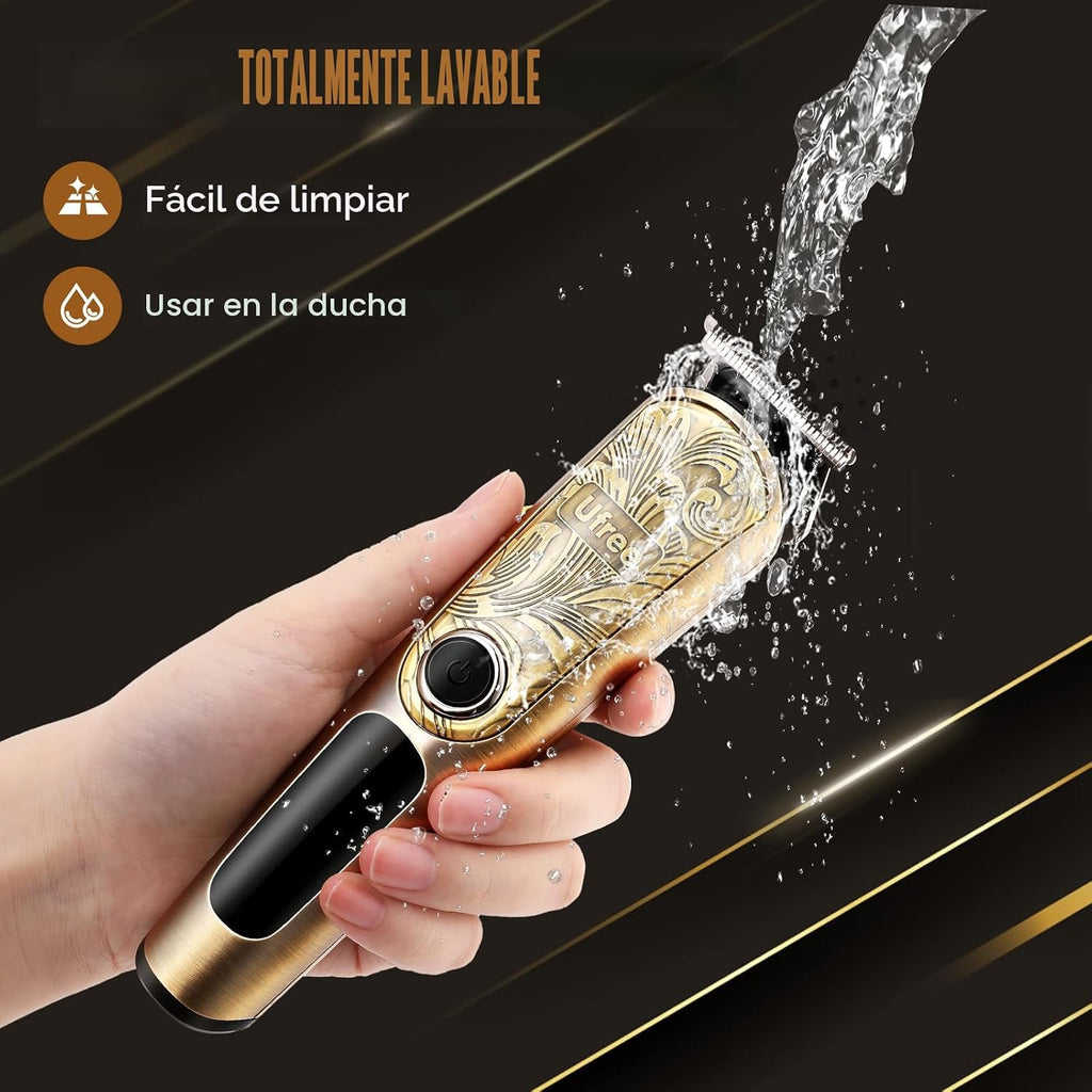 Ufree Regalos para hombres, recortadora de barba con soporte de car...