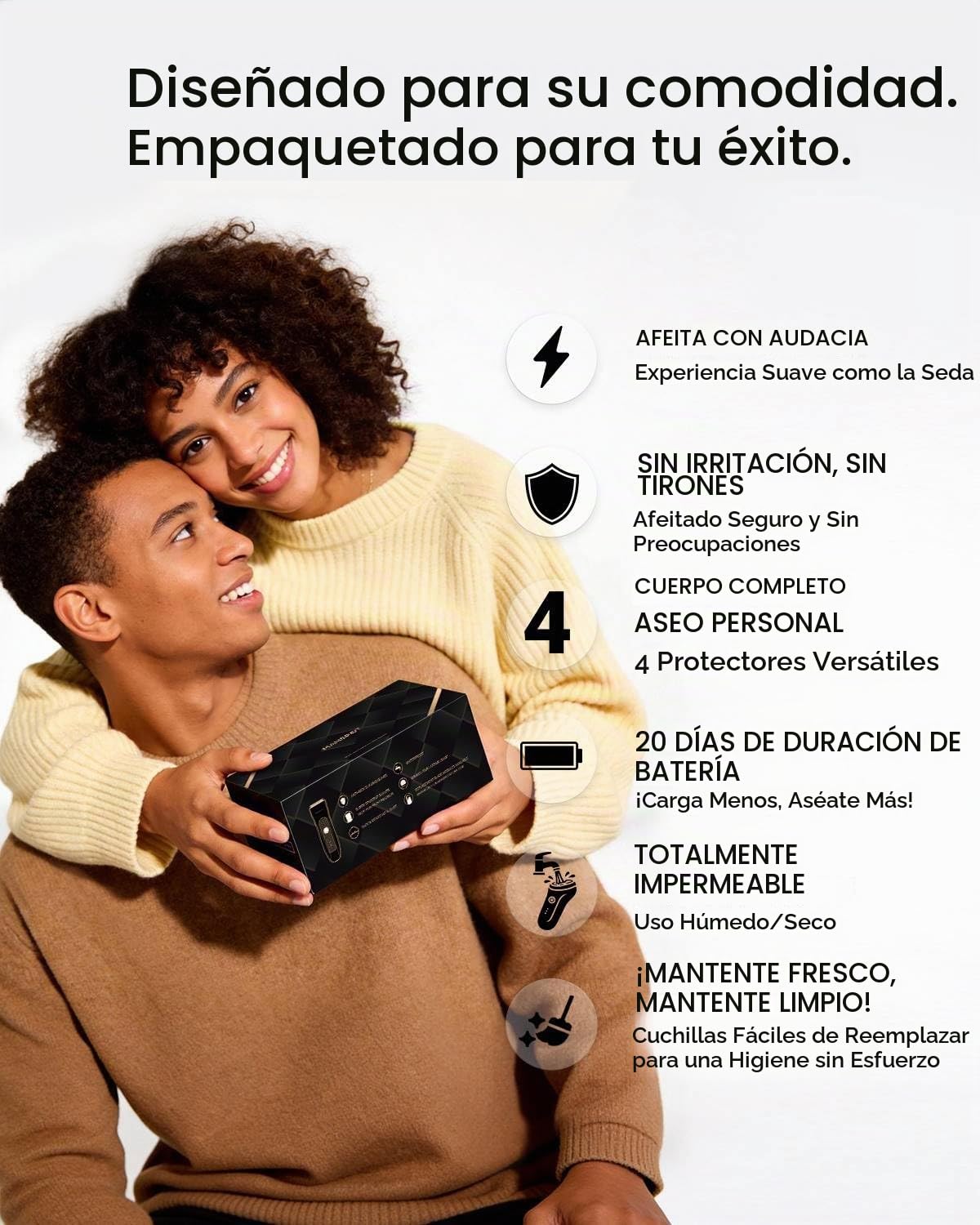 MANSPOT Manscape - Recortadora de vello corporal y de ingle para ho...