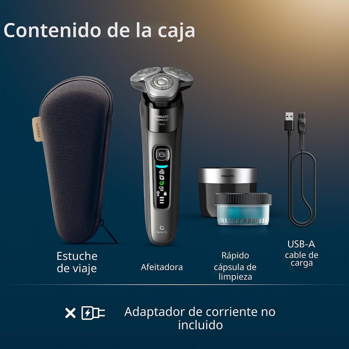 Philips Norelco Shaver i9000, afeitadora eléctrica húmeda y seca, g...