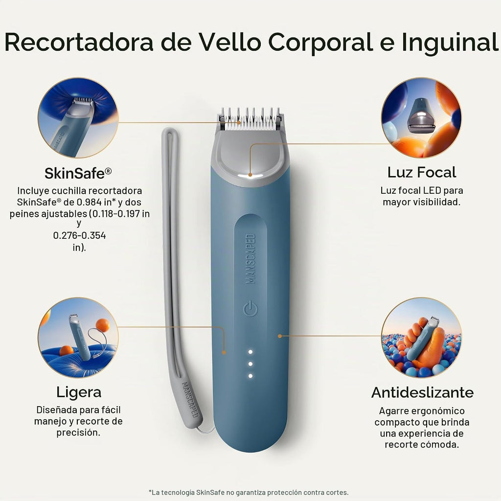 MANSCAPED® The Lawn Mower® Go Recortador de vello corporal y de ing...
