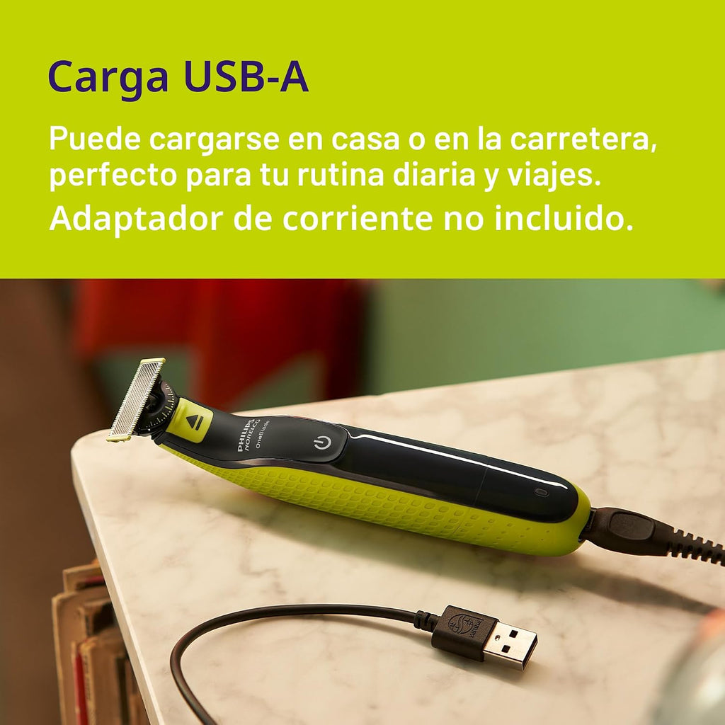Norelco Philips OneBlade 360 Hybrid Face, recortadora de barba eléc...