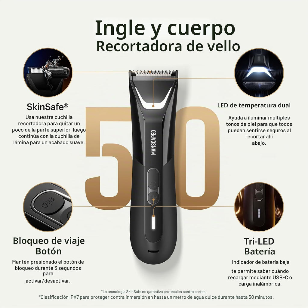 MANSCAPED® The Lawn Mower® 5.0 Ultra - Recortadora de Vello de Ingl...