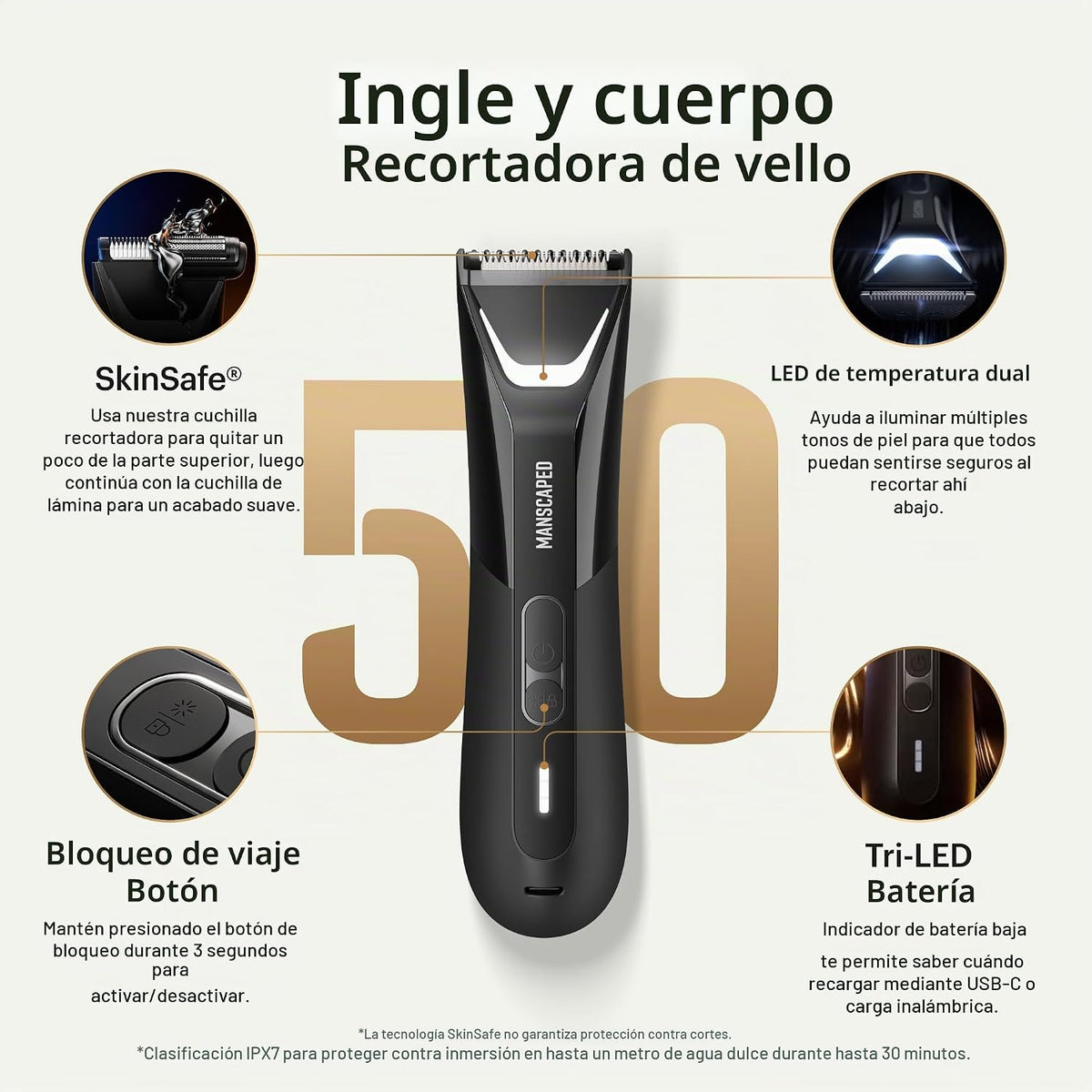 MANSCAPED® The Lawn Mower® 5.0 Ultra - Recortadora de Vello de Ingl...