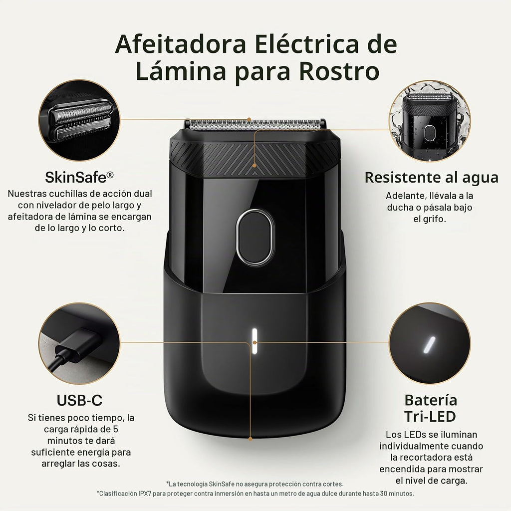 MANSCAPED® The Handyman™ - Afeitadora facial compacta - Recortadora...