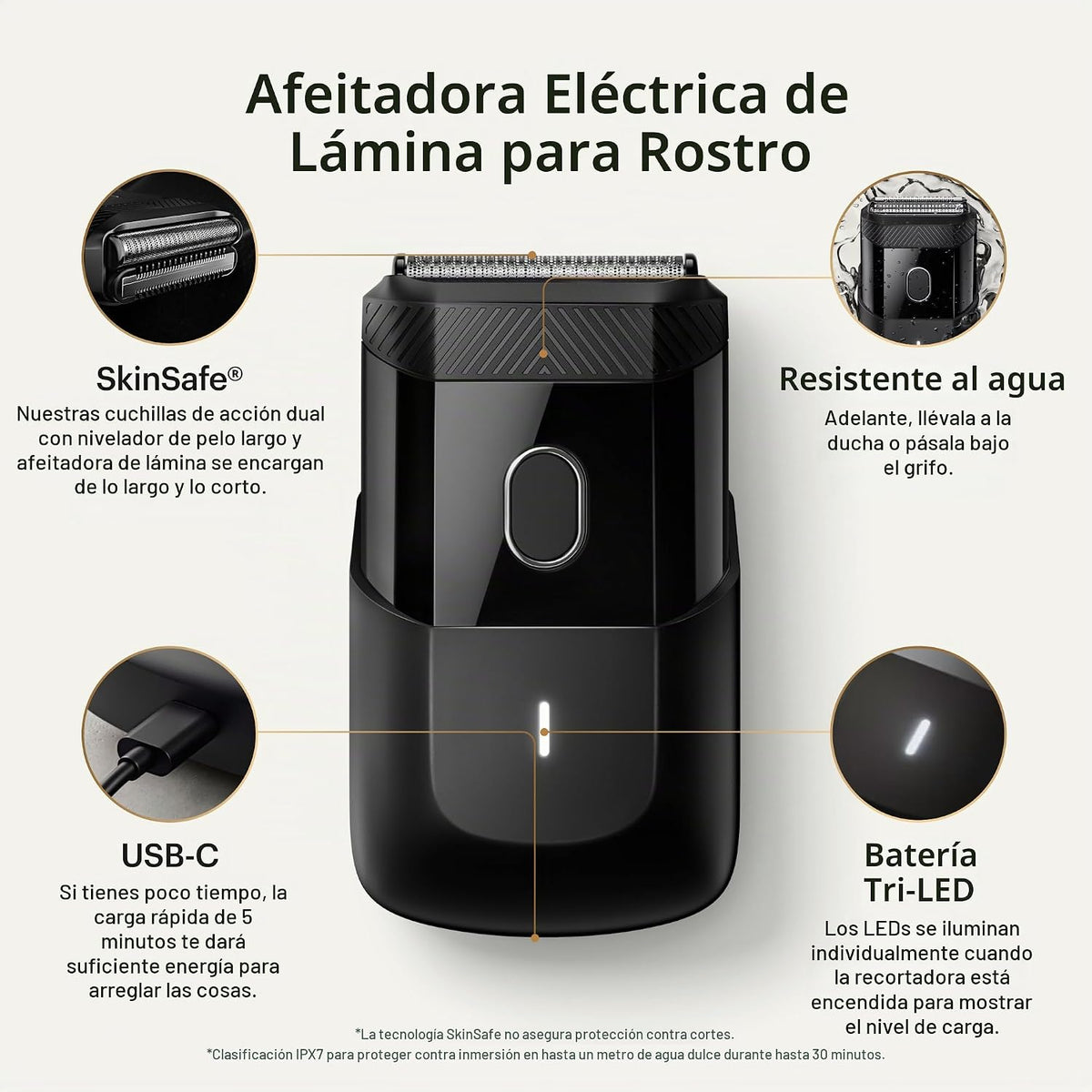 MANSCAPED® The Handyman™ - Afeitadora facial compacta - Recortadora...