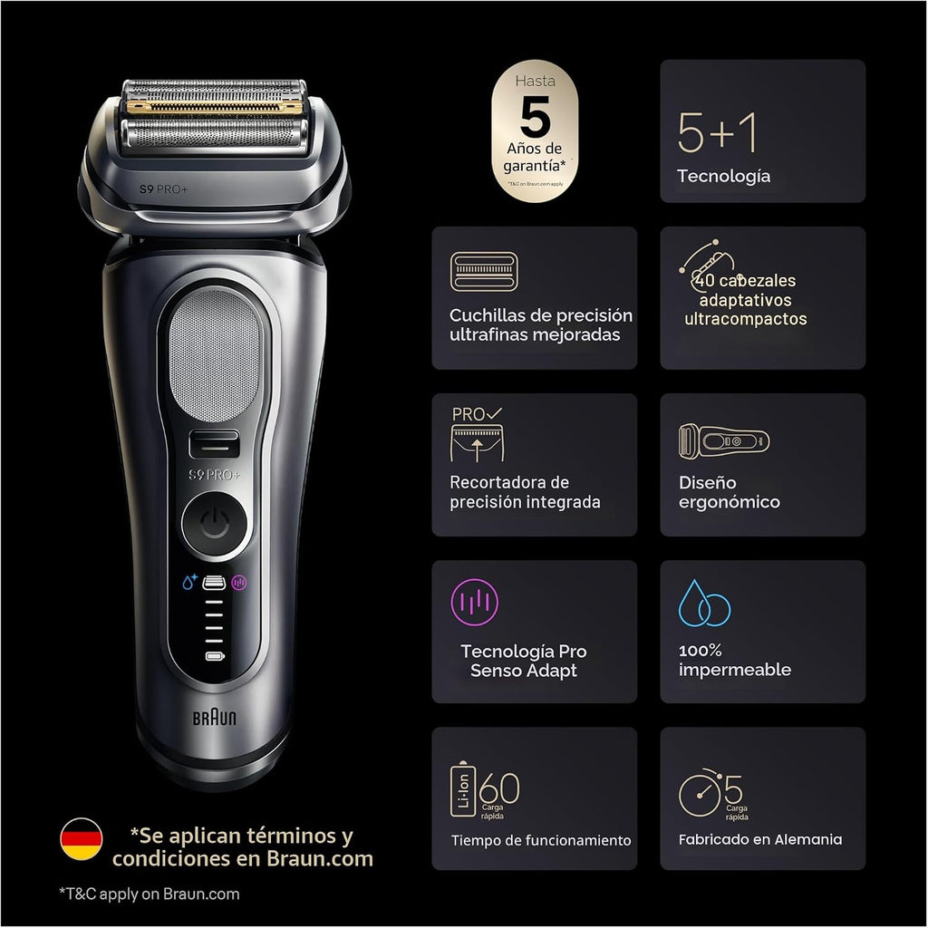 Braun Series 9 PRO+ - Afeitadora eléctrica para hombres, maquinilla...