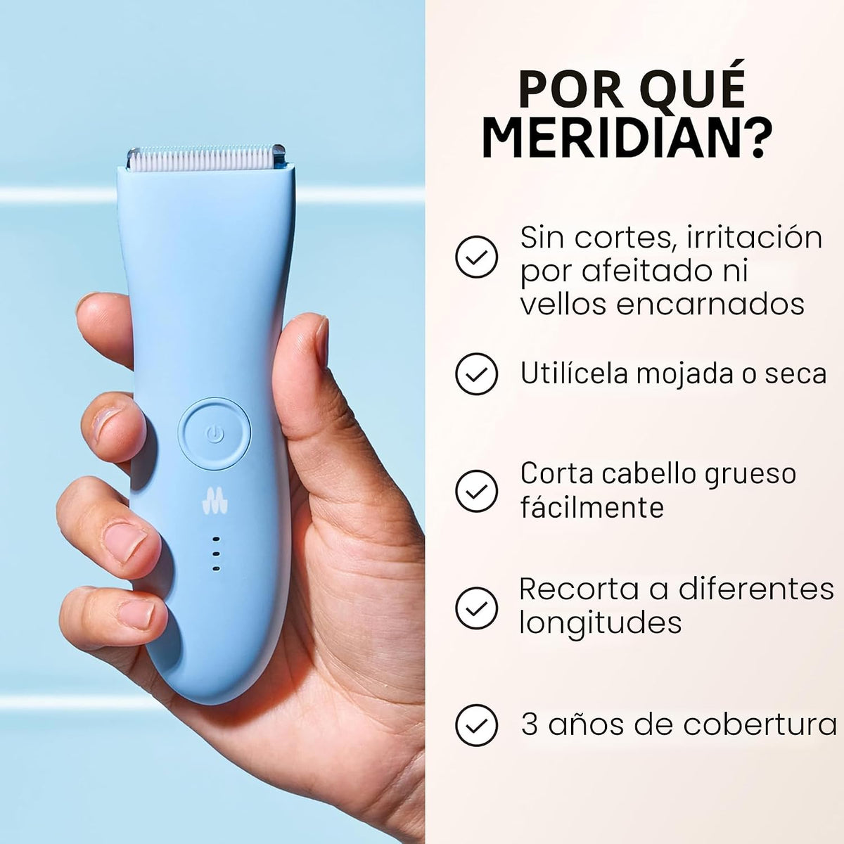 MERIDIAN The Trimmer Original - Recortadora de vello corporal para...