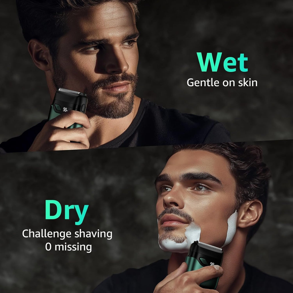 Mbzoey Afeitadoras eléctricas de lámina para hombres: IPX7 resisten...