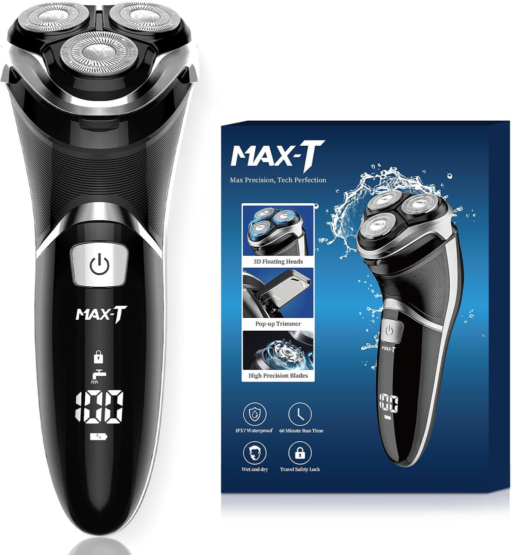 Afeitadora eléctrica para hombres - MAX-T Recargable con cable y si...