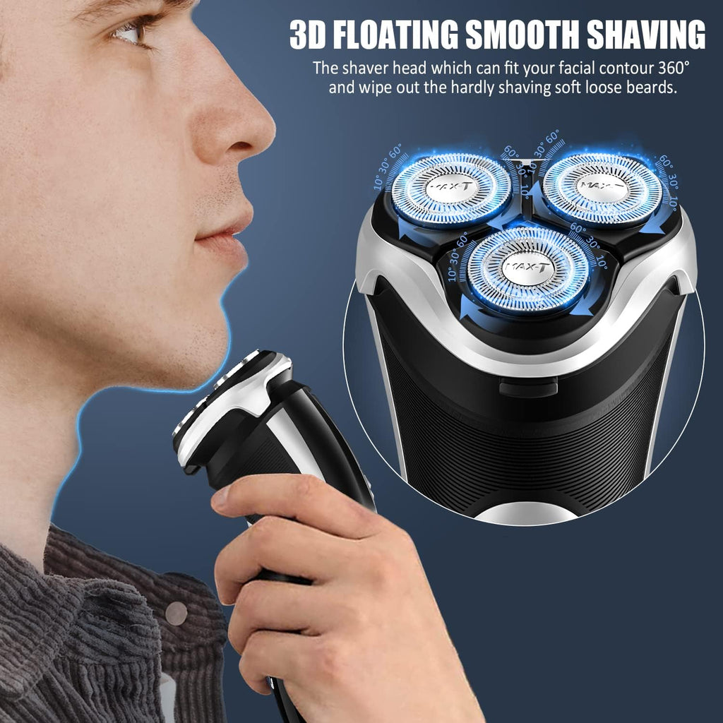 Afeitadora eléctrica para hombres - MAX-T Recargable con cable y si...