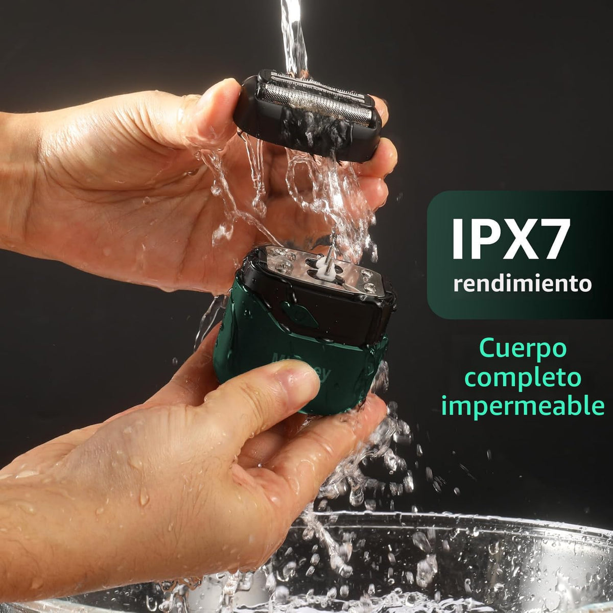 Mbzoey Afeitadoras eléctricas de lámina para hombres: IPX7 resisten...