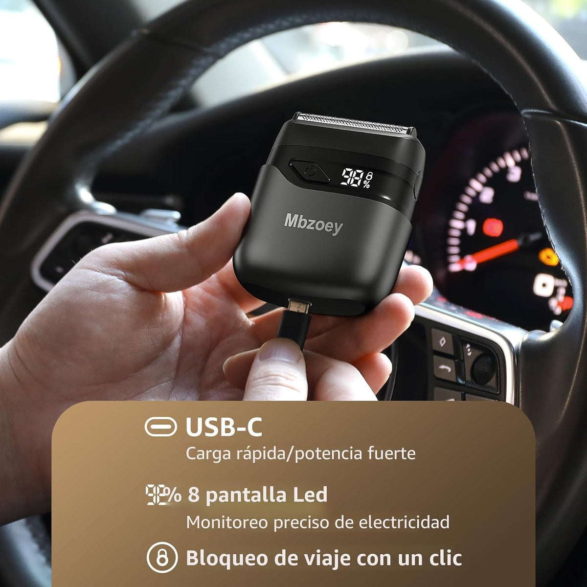 Mbzoey Afeitadoras eléctricas de lámina para hombres: Mini maquinil...