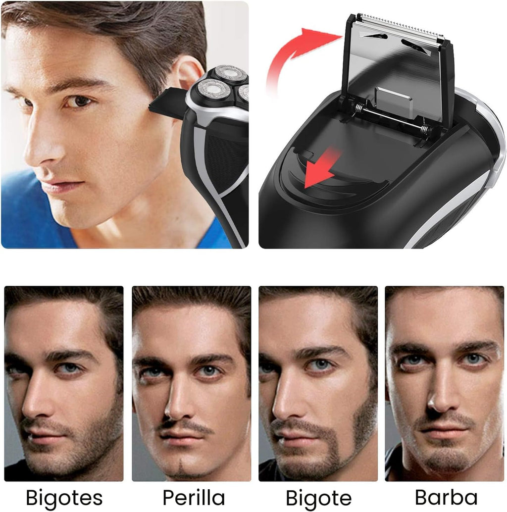 Afeitadora eléctrica para hombres - MAX-T Recargable con cable y si...
