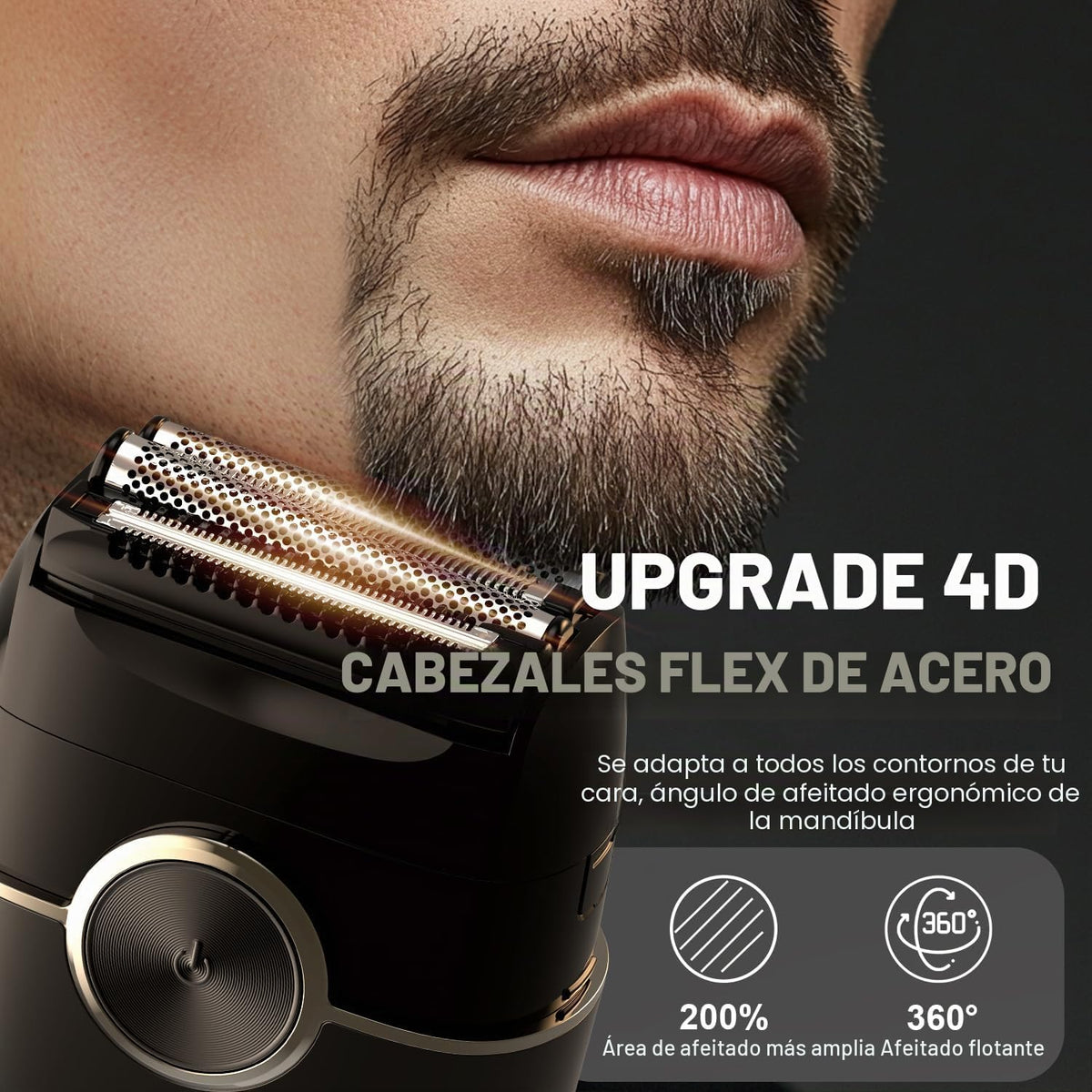 NKTMXY Afeitadoras eléctricas para hombres: 4 cuchillas flotantes y...