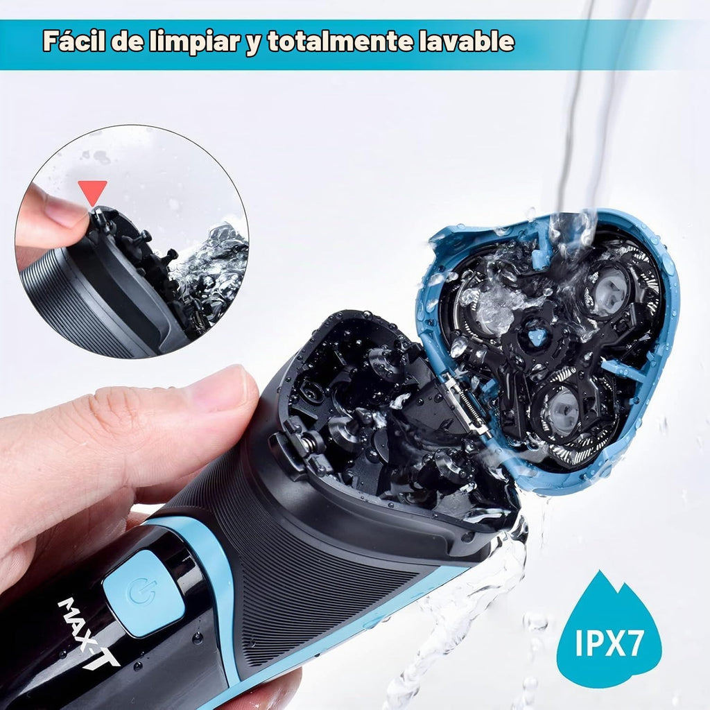 MAX-T Maquinilla de afeitar eléctrica para hombres con recortadora...