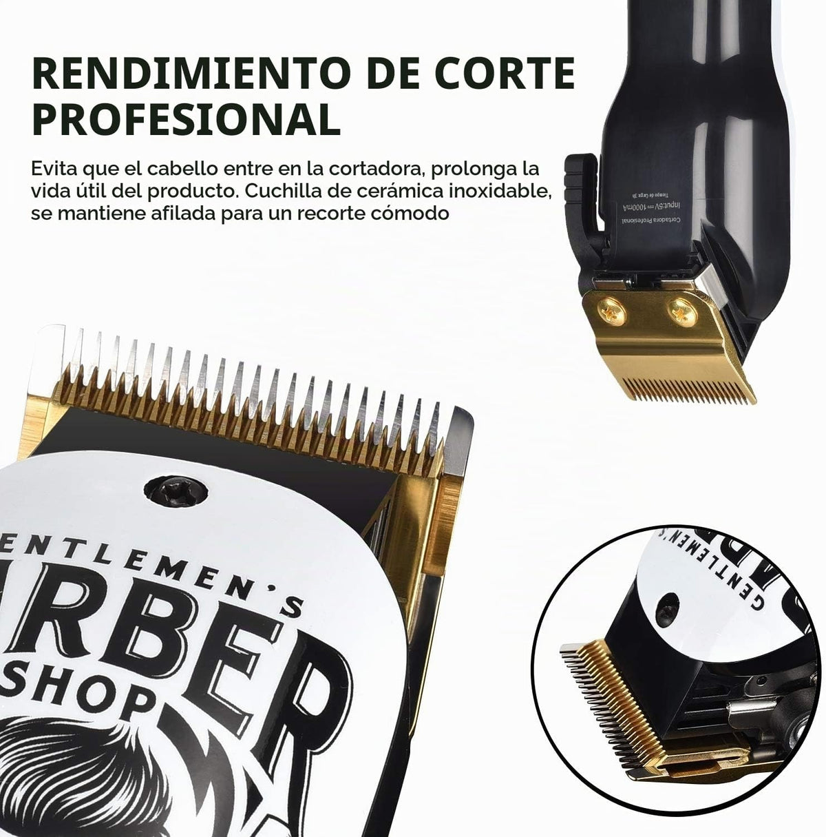 BESTBOMG® Cortadora de pelo profesional para hombres, kit de aseo d...