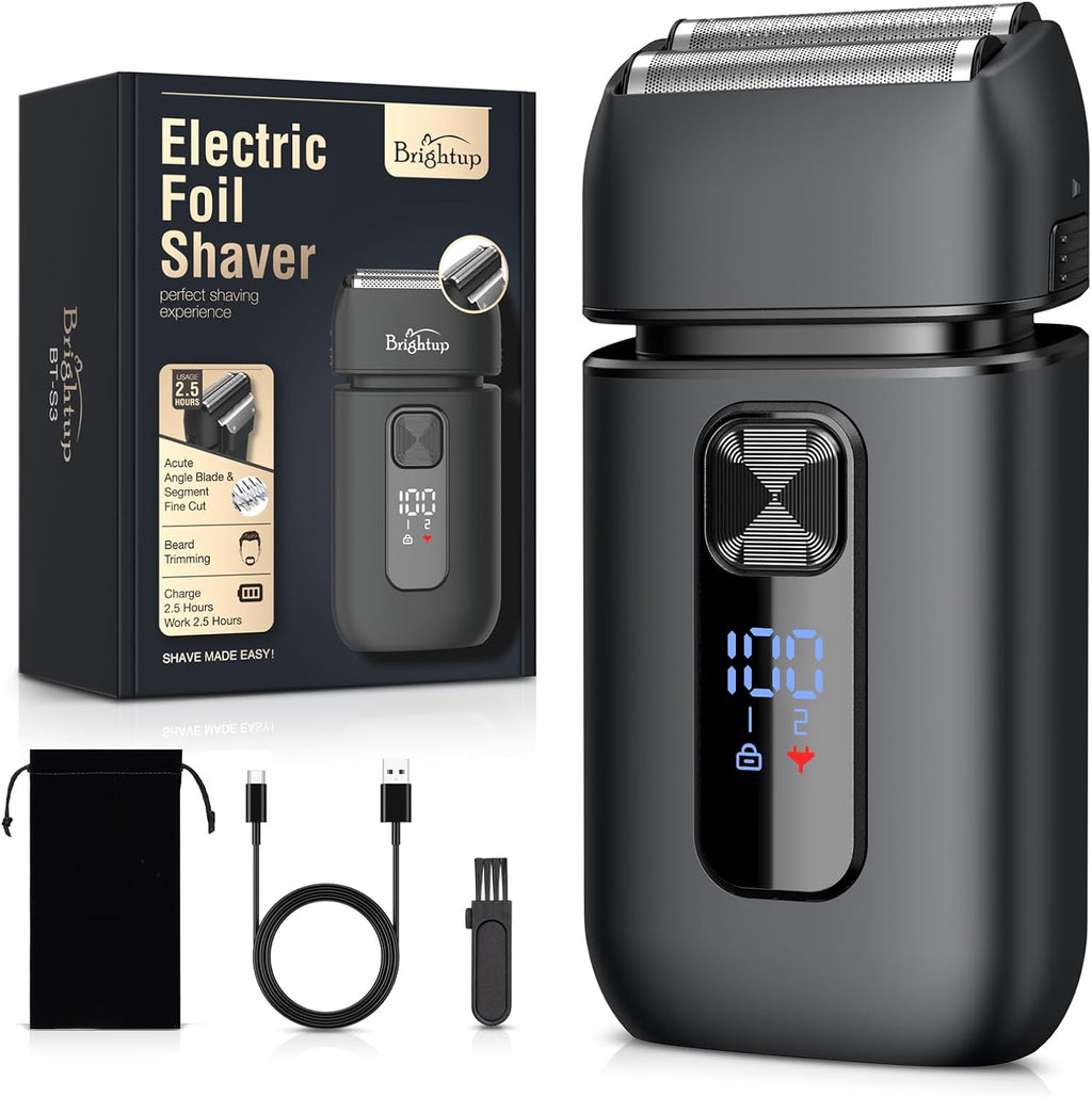 Brightup - Afeitadoras eléctricas de lámina para hombres - Maquinil...