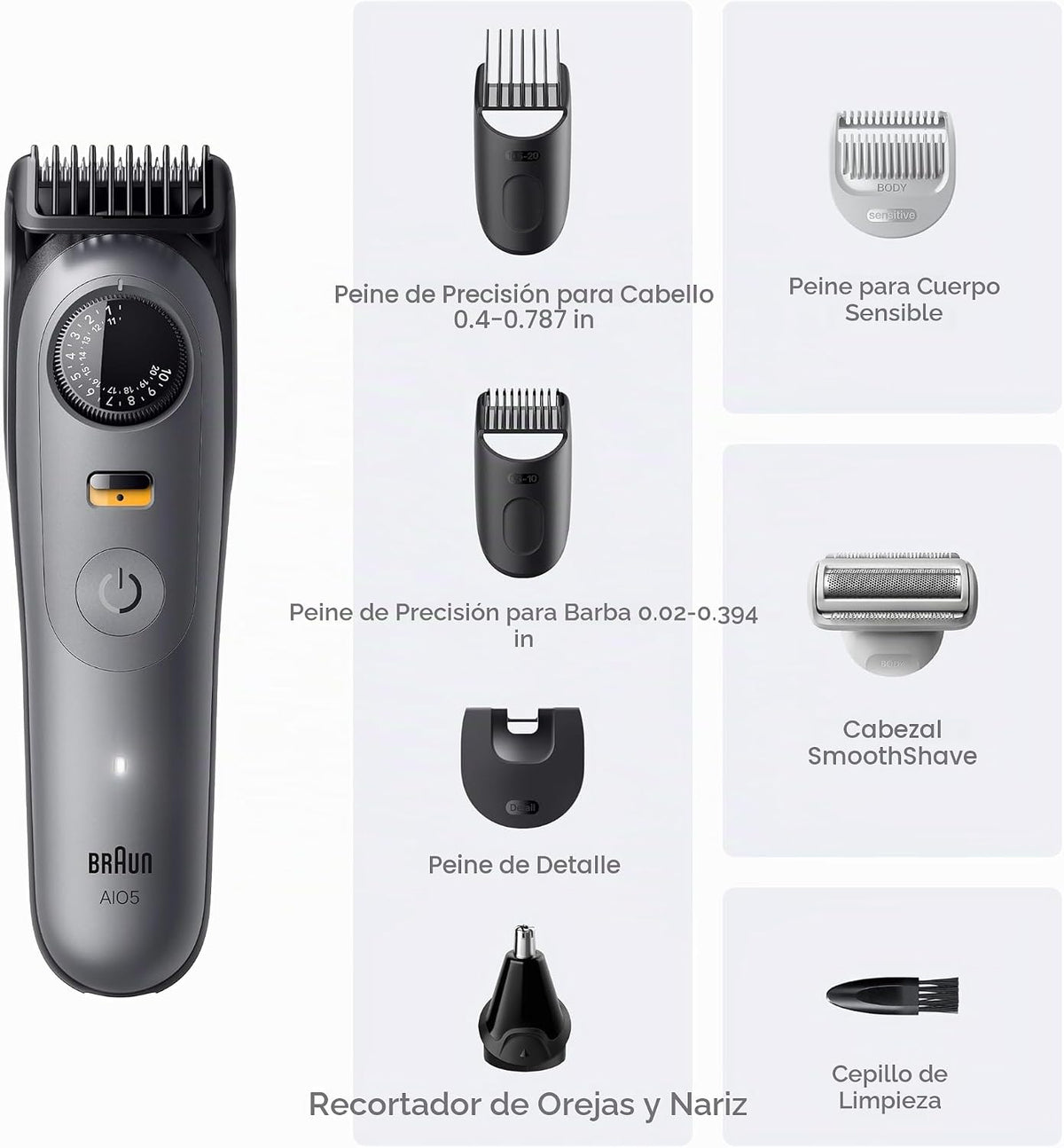 Braun Serie 5 todo en uno Kit de aseo para barba y cuerpo para homb...