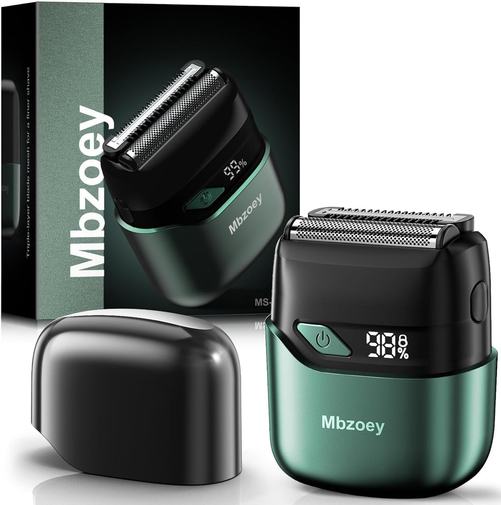 Mbzoey Afeitadoras eléctricas de lámina para hombres: IPX7 resisten...
