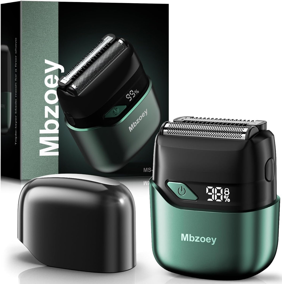 Mbzoey Afeitadoras eléctricas de lámina para hombres: IPX7 resisten...