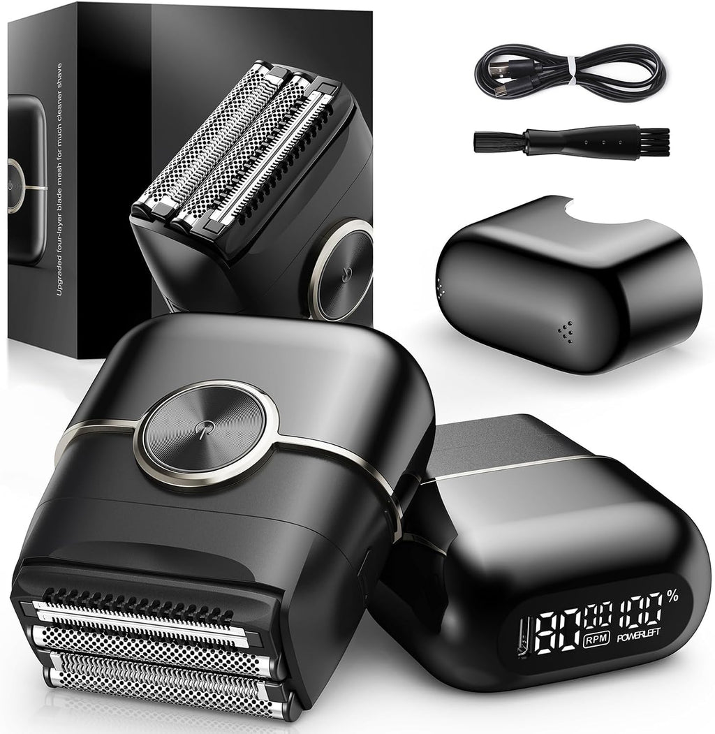 NKTMXY Afeitadoras eléctricas para hombres: 4 cuchillas flotantes y...