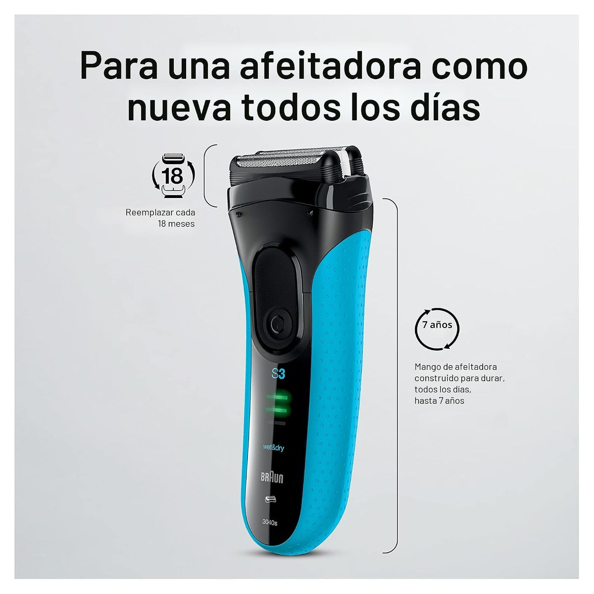 Braun Electric Series 3 - Maquinilla de afeitar con recortadora de...