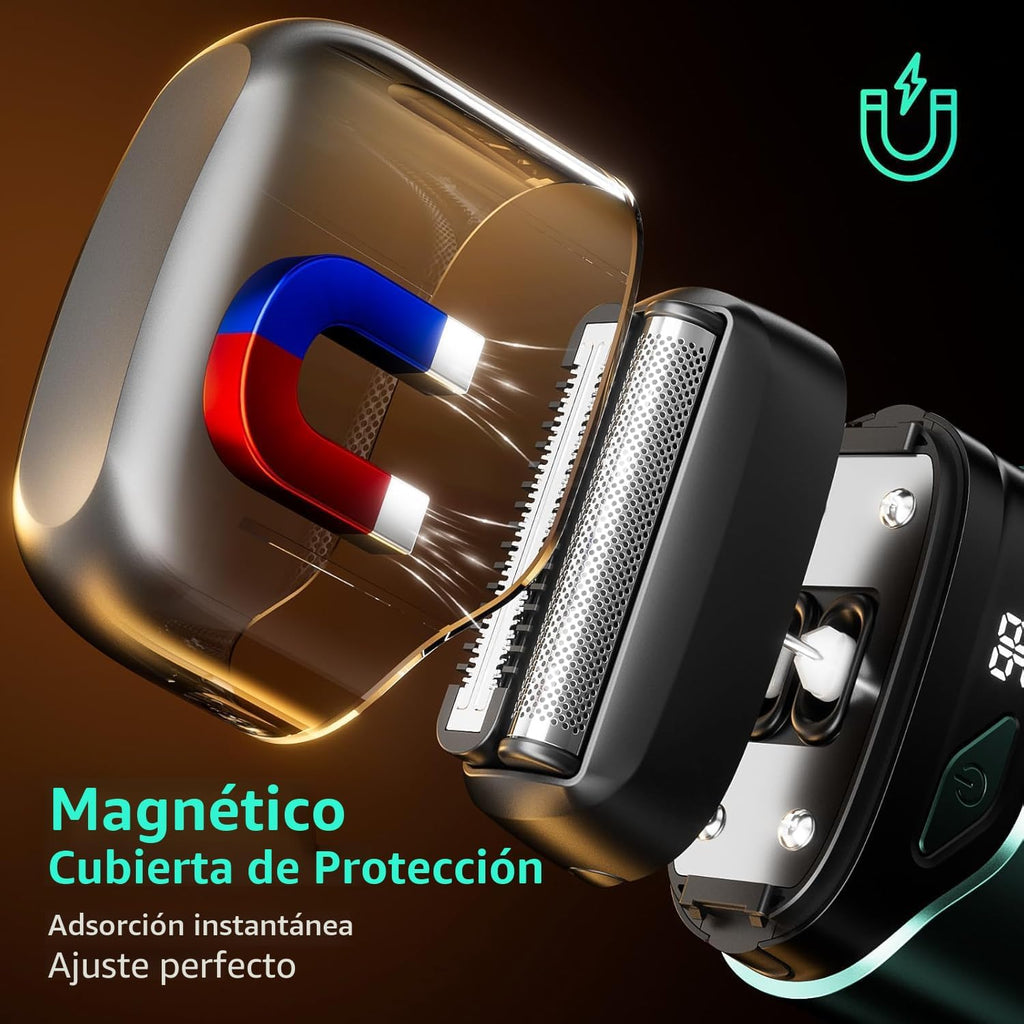 Mbzoey Afeitadoras eléctricas de lámina para hombres: IPX7 resisten...