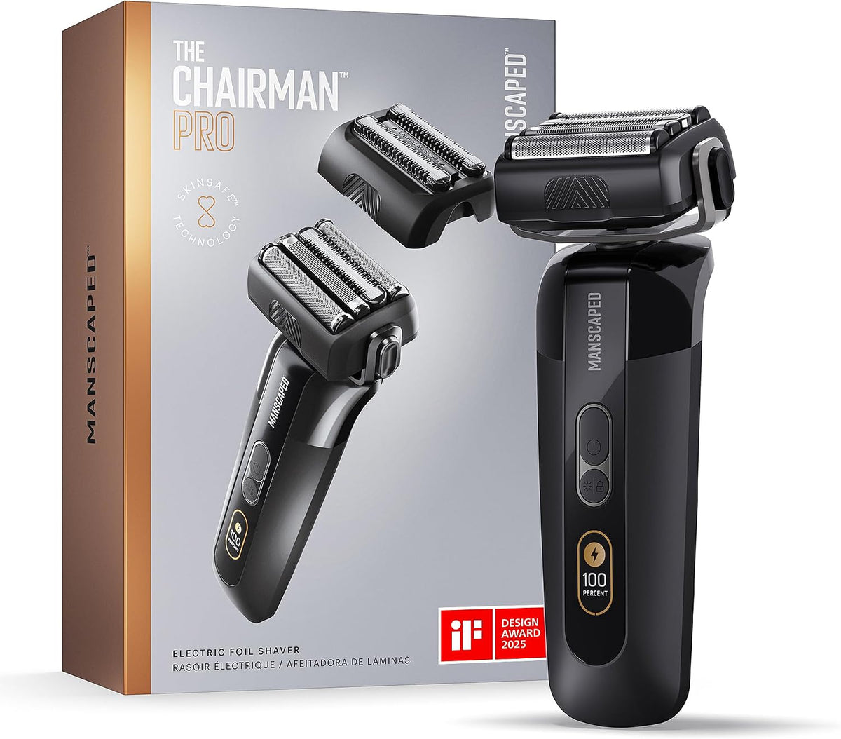 MANSCAPED® The Chairman™ PRO - Afeitadora facial eléctrica para hom...