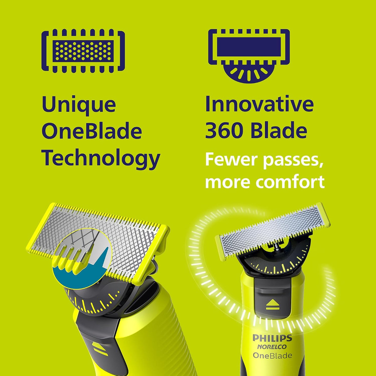 Norelco Philips OneBlade 360 con Conectividad Híbrida para Cara, Re...